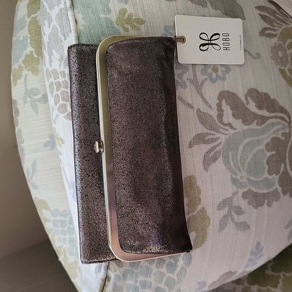 Hobo Metallic Brown Clutch